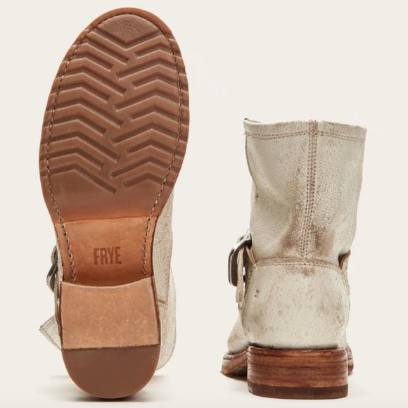 Frye Veronica Bootie in Distressed Off White - Picture 4 of 6